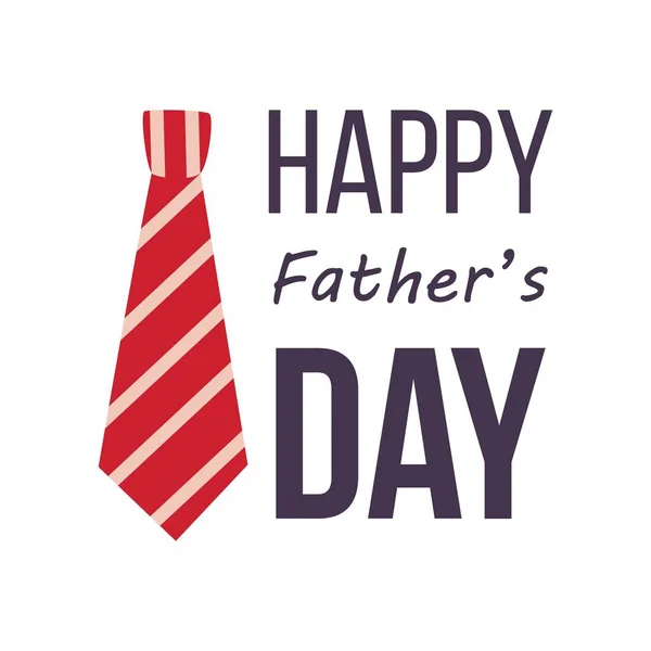 Happy father day greeting card with red striped tie