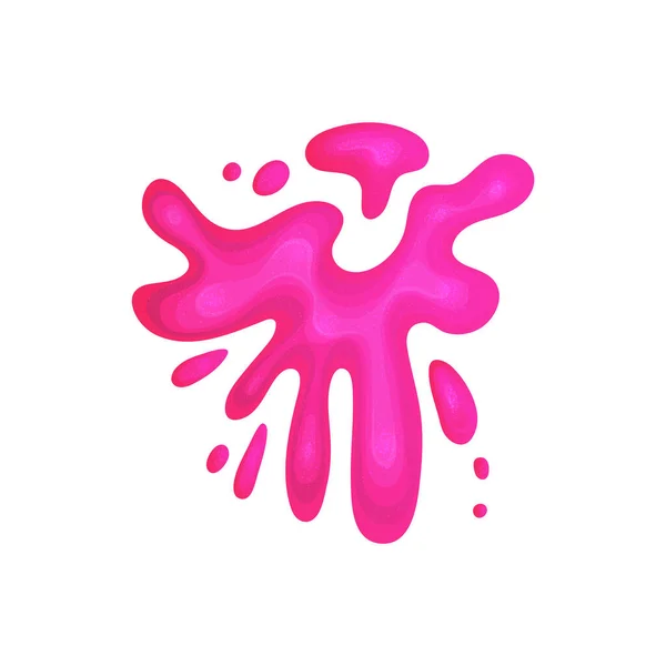 Pink color splash - abstract pain splatter design on white background — Stock Vector