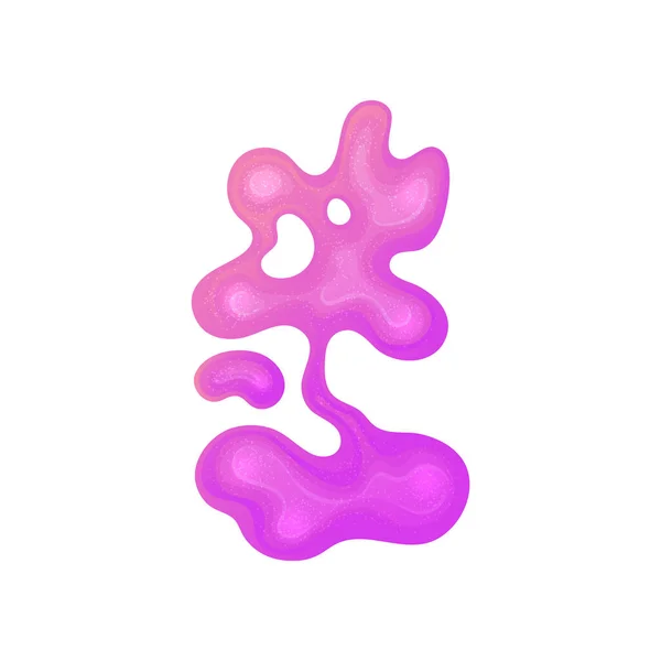 Abstrakter lila rosa Farbklecks mit schimmernder, leuchtender Textur — Stockvektor
