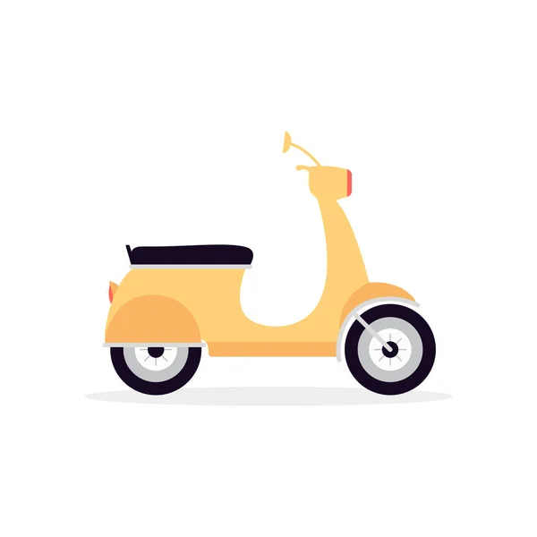 Lichte stad motorfiets of bromfiets cartoon icoon, platte vector illustratie geïsoleerd. — Stockvector