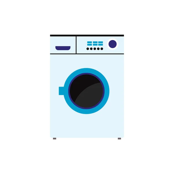Moderno logotipo de la lavadora o icono de dibujos animados, ilustración vectorial plana aislada. — Vector de stock
