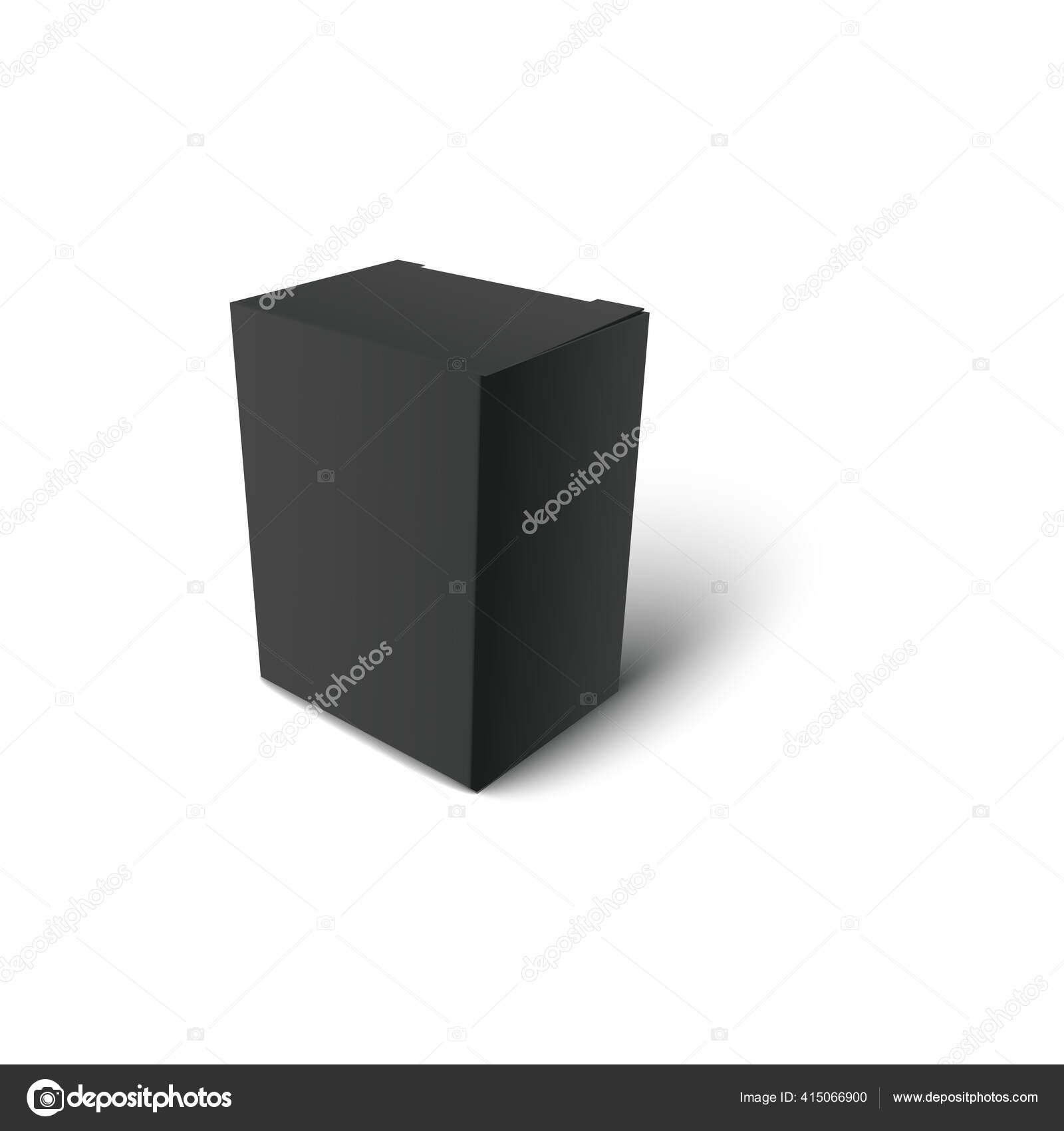 Download Black Cardboard Box Mockup For Packaging Design Blank Reallistic Template For Product Merchandise And Corporate Branding For Retail Client Vector Image By C Sabelskaya Vector Stock 415066900