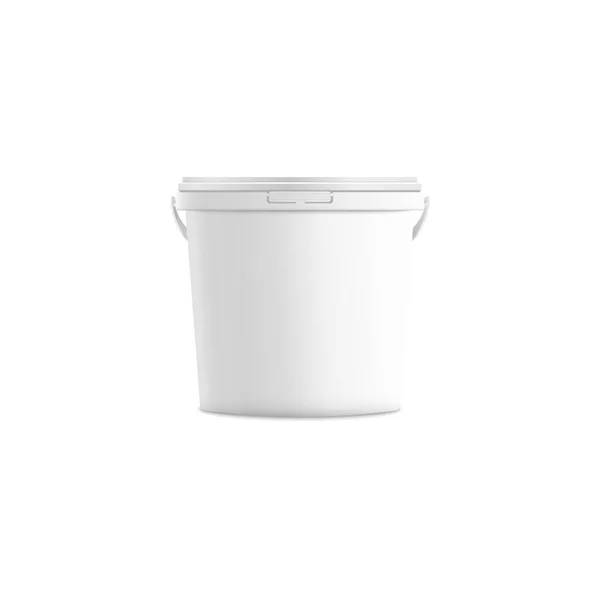 Branco, vazio e limpo realista 3d mockup e modelo de balde. —  Vetores de Stock