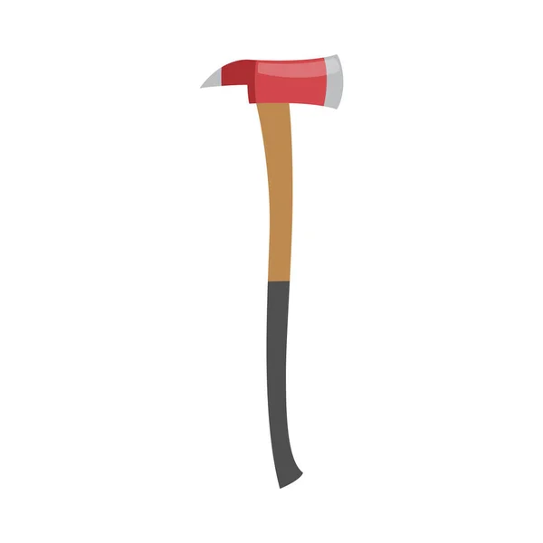 Ilustração vetorial plana isolada do ícone do machado de incêndio — Vetor de Stock