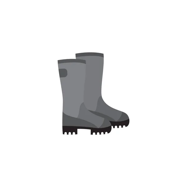 Rubber waterproof protective boots icon of vector illustration isolated on white. — Stock Vector
