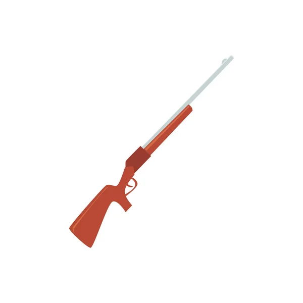 Pieza de ave o rifle para animales de caza ilustración vectorial plana aislada. — Vector de stock