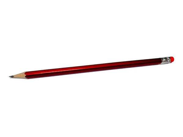 Piros Ceruza Fehér Háttér Hogy Lehet Használni Webáruházak — Stock Fotó