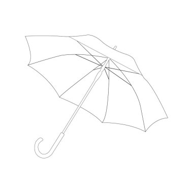 şemsiye vektör siyah