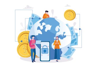 iş, devre kavramı, vektör illüstrasyonu 