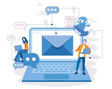 e- posta iletisi ve iletişim konsepti