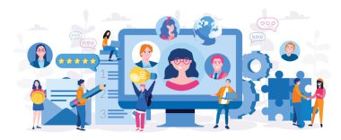 iş konsepti vektör düz illüstrasyon beyaz arkaplan izole