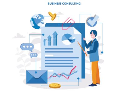 insan vektör çizimi ve grafikli büyük kağıt