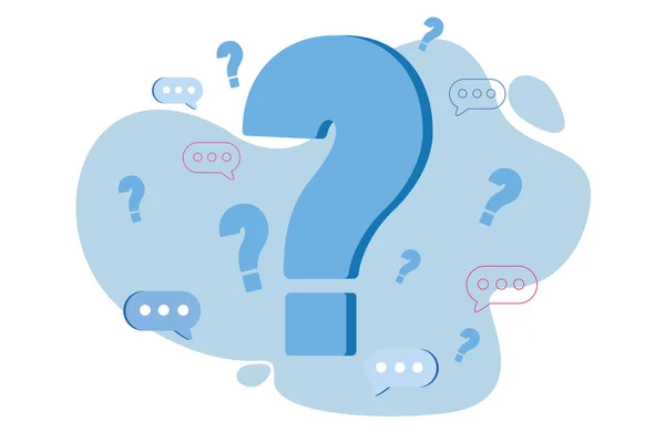 Question Mark Asking Questions Huge Question Mark Vector Illustration Web — Stock Vector