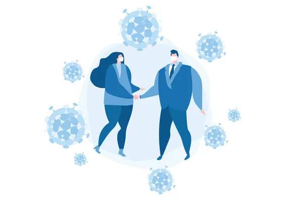 Business Shaking Hands Vector Illustration Για Web Banner Infographics Κινητά — Διανυσματικό Αρχείο