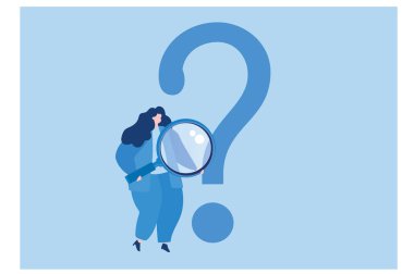 SSS. Web pankartı, bilgi grafikleri ve mobil için vektör illüstrasyonu. 