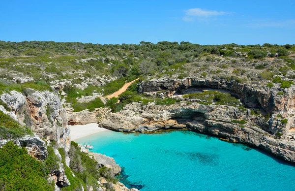 Cala Marmols Cal Des Mrmols Bahía Mármol Una Idílica Pequeña — Foto de Stock