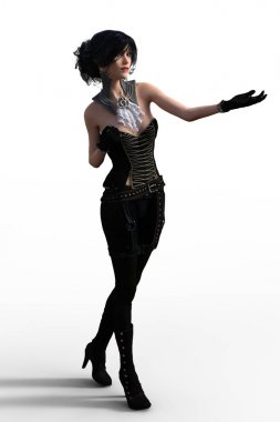 Fantezi kadın sihirli poz yapıyor