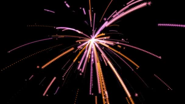 Fuegos Artificiales Luces Celebración Brillante — Vídeo de stock