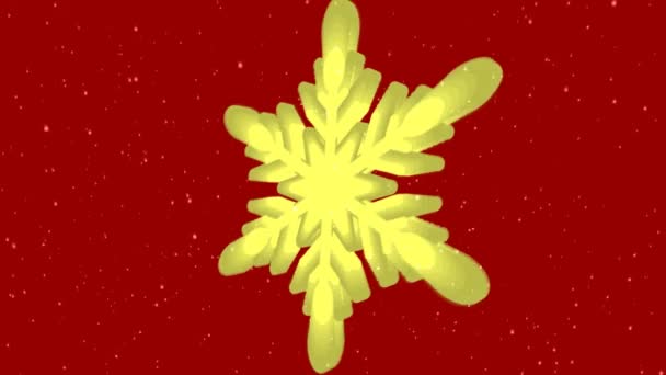 Video Snowflacke Navidad Nieve — Vídeos de Stock