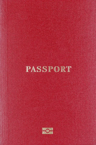 The red cover of the passport closeup, blank