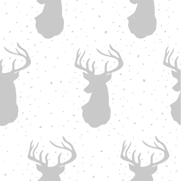 Modèle Sans Couture Vectoriel Avec Cerfs — Image vectorielle