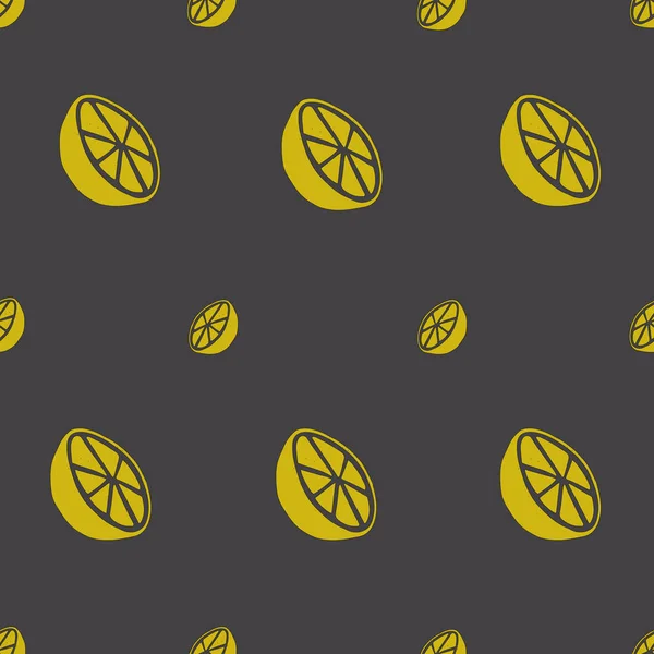 Citrons Motif Sans Couture Illustration Vectorielle — Image vectorielle