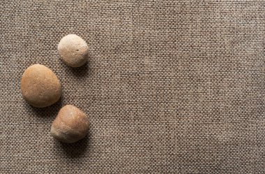 Taşlar bir çul arka plan hakkında