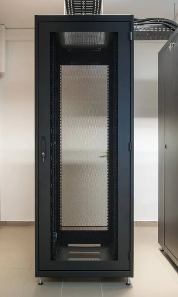 Empty Computer Server Rack Cabinet Room — Stock Photo, Image