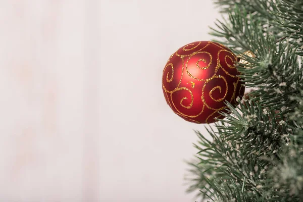 Árbol Navidad Sobre Fondo Madera —  Fotos de Stock