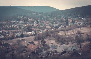 Bir köyün karanlık fotoğraf