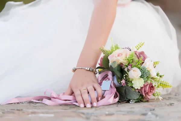 Detailní fotografie svatební boquet — Stock fotografie