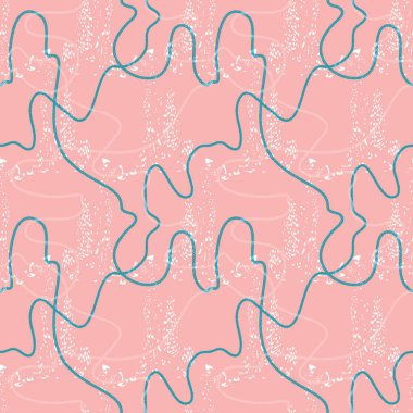 Leopar ve kordonlar ile kesintisiz geometrik desen. Pastel renkler, hediyeler için uygun kumaş, scrapbooking, moda ve ev dekor resimli.