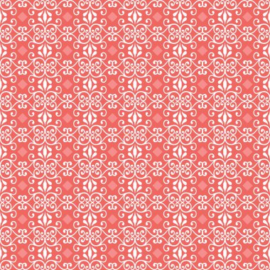 Dantelli yaprak, çiçek ve swirls geometrik düzen içinde soyut Dikişsiz desen çizimi.