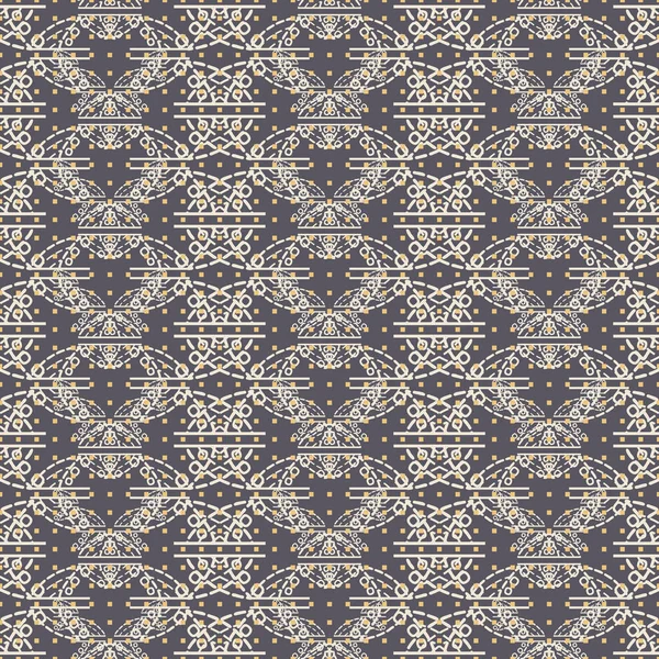 Patrón de repetición sin costuras de hoja de encaje geométrico. Ilustración vectorial . — Vector de stock
