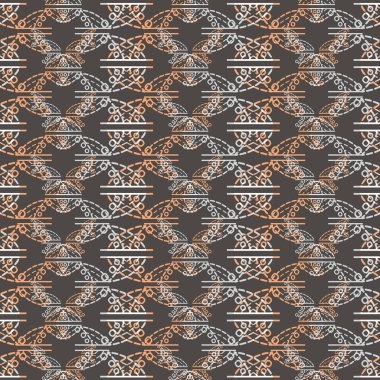 Geometrik dantel yaprak Dikişsiz desen yineleyin. Vektör çizim.