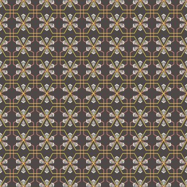 Geometrik seamless yineleme modeli. Vektör çizim.