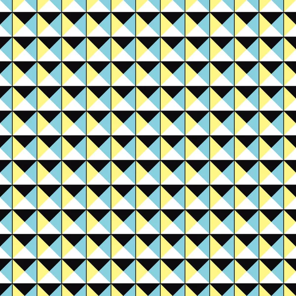 VVECTOR ILLUSTRATION OF LIGHT YELLOW, AQUA, BLACK AND WHITE TRIANGLES AND RECTANGLES. — Stockvector