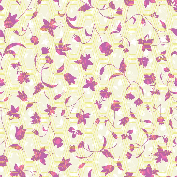 Stilize soyut florals vektör Illustration. — Stok Vektör