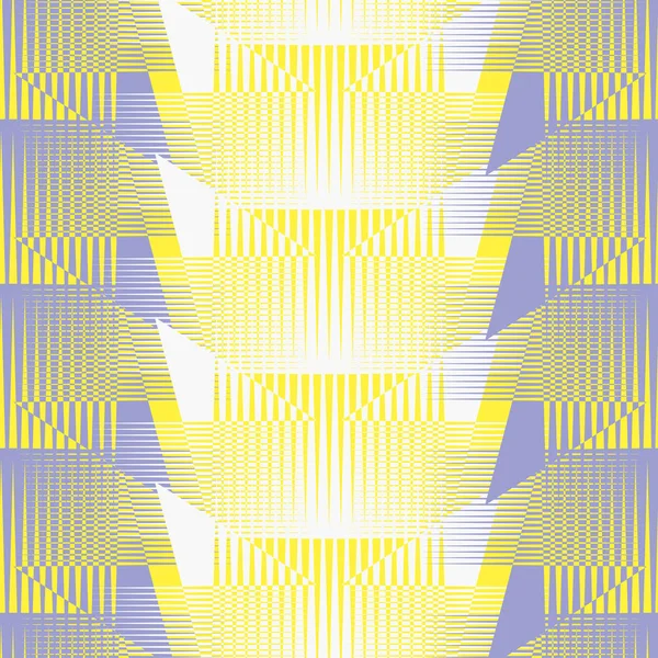 Modèle rétro géométrique abstrait sans couture. rectangles et lignes mélangés dans une disposition verticale et horizontale . — Image vectorielle