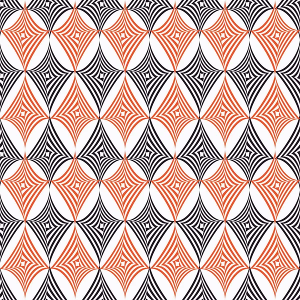 Vector illustratie van Oranje, Indigo, zwart-wit vervormde vormen. — Stockvector