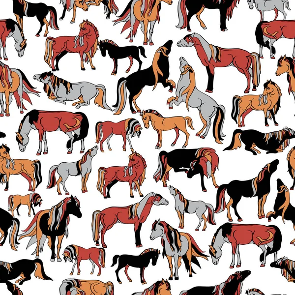 Vektör Illustration atlar ile