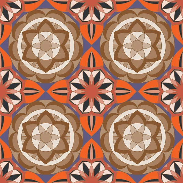 Mandala Elemanları ile Süslü Desen