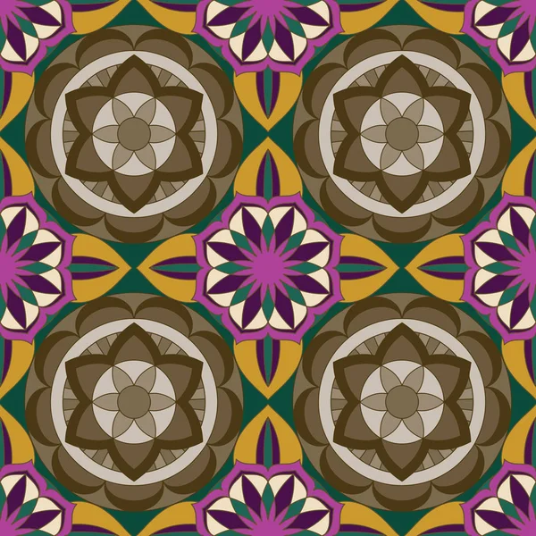Verziertes Muster mit Mandala-Elementen — Stockvektor
