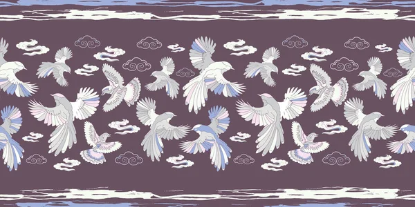 Kuşlar, blue jay, Şahin ve bulutlar çizimi.