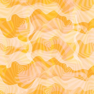 Çarpık Rhombuses, Dalgalar Ve Eğri Çizgili Vektör İllüstrasyon