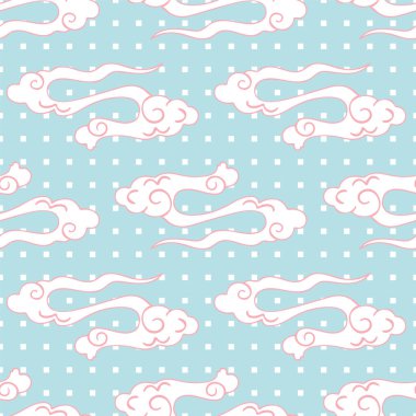 Stilize, soyut bulutlar Illustration