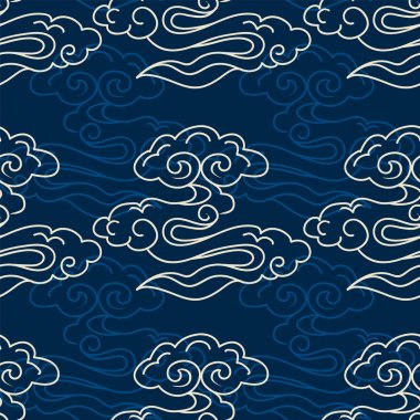 Stilize, soyut bulutlar Illustration