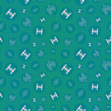 geleneksel sembol ve süsler Illustration. Kesintisiz tekrarlama deseni.