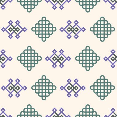 geleneksel sembol ve süsler illüstrasyon. Dikişsiz repea