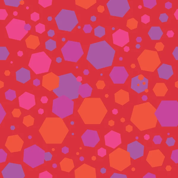 Ilustrasi pola mulus abstrak dari heksagon - Stok Vektor